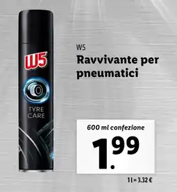 Lidl W5 Ravvivante per pneumatici offerta