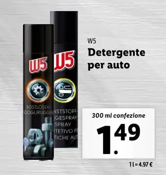 Lidl W5 Detergente per auto offerta