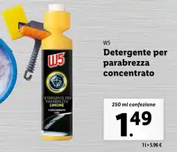 Lidl W5 Detergente per parabrezza concentrato offerta