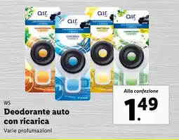 Lidl W5 Deodorante auto con ricarica offerta