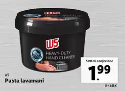 Lidl W5 Pasta lavamani offerta