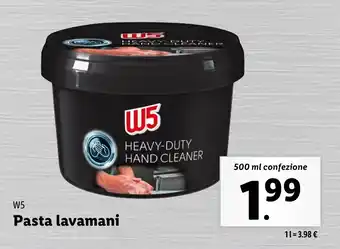 Lidl W5 Pasta lavamani offerta