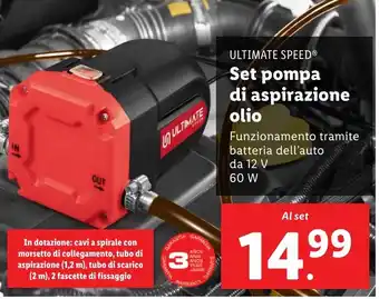 Lidl ULTIMATE SPEED Set pompa di aspirazione olio offerta