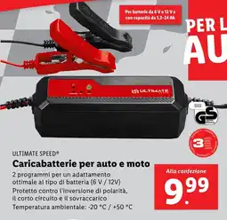 Lidl ULTIMATE SPEED Caricabatterie per auto e moto offerta