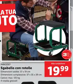 Lidl PARKSIDE Sgabello con rotelle offerta