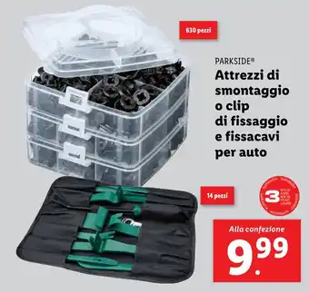 Lidl PARKSIDE Attrezzi di smontaggio o clip di fissaggio e fissacavi per auto offerta