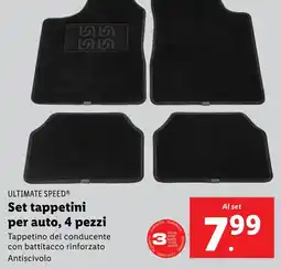 Lidl ULTIMATE SPEED Set tappetini per auto, 4 pezzi offerta