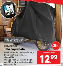 Lidl ULTIMATE SPEED Telo coprimoto offerta