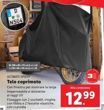 Lidl ULTIMATE SPEED Telo coprimoto offerta