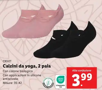 Lidl CRIVIT Calzini da yoga, 2 paia offerta