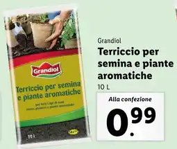 Lidl Grandiol Terriccio per semina e piante aromatiche offerta