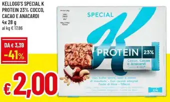 Famila KELLOGG'S Special k protein 23% cocco, cacao e anacardi offerta