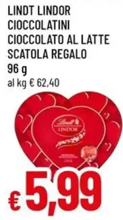 Famila LINDT cioccolatini cioccolato al latte scatola regalo offerta