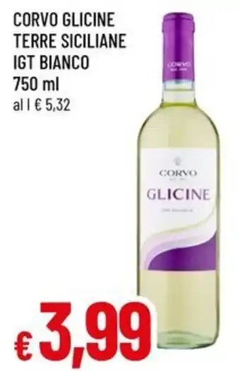 Famila CORVO Glicine terre siciliane igt bianco offerta