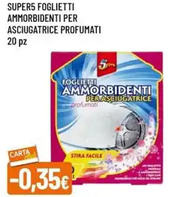 Famila SUPER5 Foglietti ammorbidenti per asciugatrice profumati offerta
