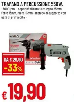 Famila Trapano a percussione 550w offerta