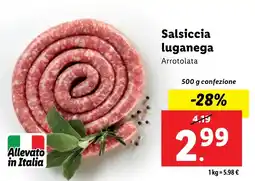 Lidl Salsiccia luganega offerta