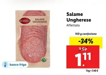 Lidl Salame Ungherese offerta