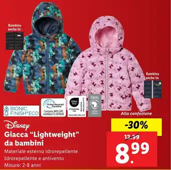 Lidl Disney Giacca "Lightweight" da bambini offerta