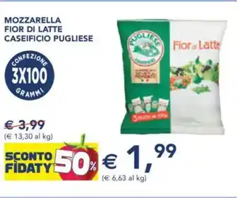 Esselunga Mozzarella fior di latte CASEIFICIO PUGLIESE offerta