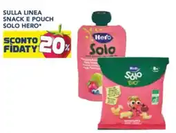 Esselunga Sulla linea snack e pouch solo HERO offerta