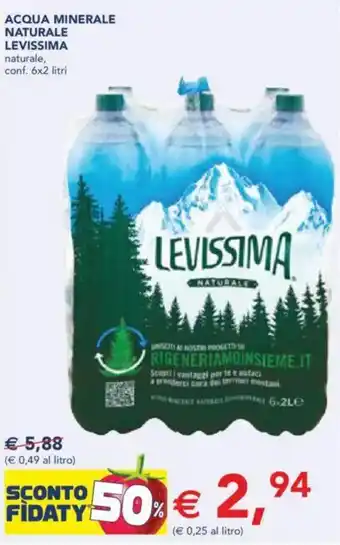 Esselunga Acqua minerale naturale LEVISSIMA offerta