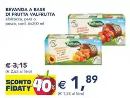 Esselunga Bevanda a base di frutta VALFRUTTA offerta