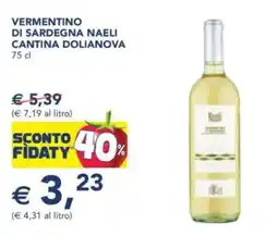 Esselunga Vermentino di sardegna naeli cantina dolianova offerta