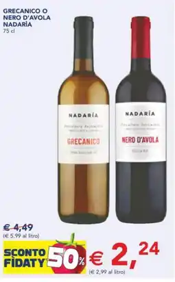 Esselunga Grecanico o nero d'avola NADARÌA offerta