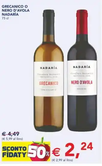 Esselunga Grecanico o nero d'avola NADARÌA offerta