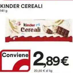 Ipercoop Kinder cereali offerta