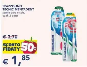 Esselunga Spazzolino tecnic MENTADENT offerta