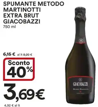 Ipercoop Spumante metodo martinotti extra brut GIACOBAZZI offerta