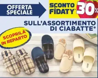 Esselunga Sull'assortimento di ciabatte offerta