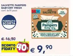 Esselunga Salviette pampers baby-dry fresh offerta