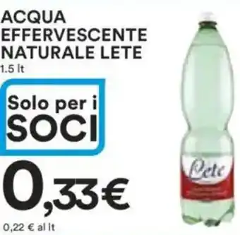 Ipercoop Acqua effervescente naturale LETE offerta