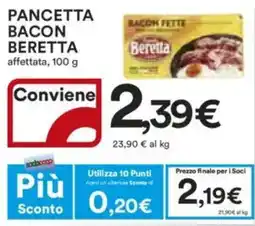 Ipercoop Pancetta bacon BERETTA offerta