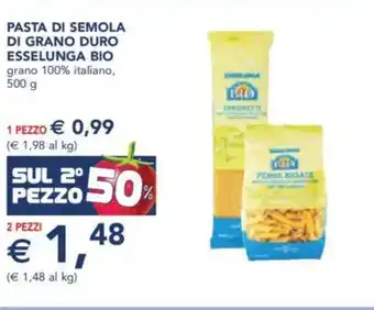 Esselunga Pasta di semola di grano duro ESSELUNGA BIO offerta