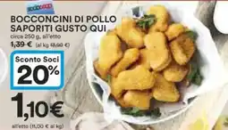 Ipercoop Bocconcini di pollo saporiti GUSTO QUI offerta