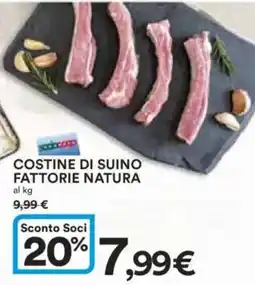 Ipercoop Costine di suino fattorie natura offerta