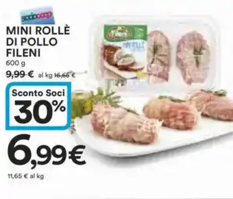 Ipercoop Mini rollè di pollo FILENI offerta