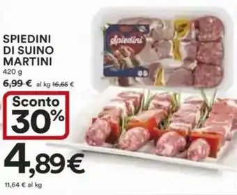 Ipercoop Spiedini di suino MARTINI offerta