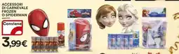 Ipercoop Accessori di carnevale frozen o spiderman offerta