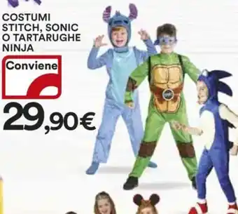 Ipercoop Costumi stitch, sonic o tartarughe ninja offerta