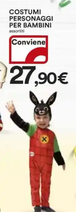 Ipercoop Costumi personaggi per bambini offerta