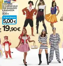 Ipercoop Costumi di carnevale per ragazzo e ragazza offerta