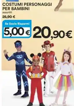 Ipercoop Costumi personaggi per bambini offerta