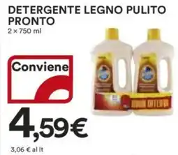 Ipercoop Detergente legno pulito pronto offerta