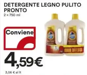 Ipercoop Detergente legno pulito pronto offerta