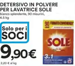 Ipercoop Detersivo in polvere per lavatrice SOLE offerta